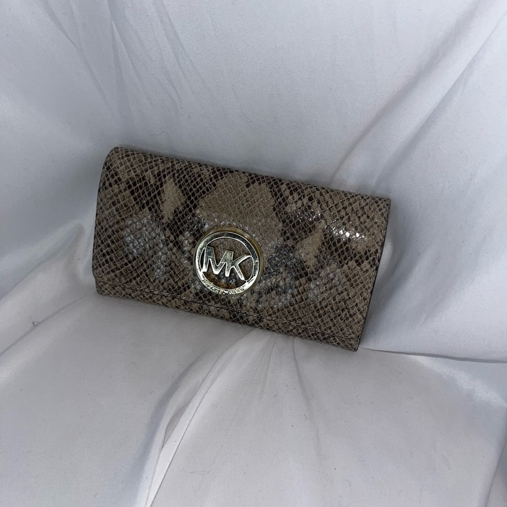 Michael Kors faux snake skin wallet